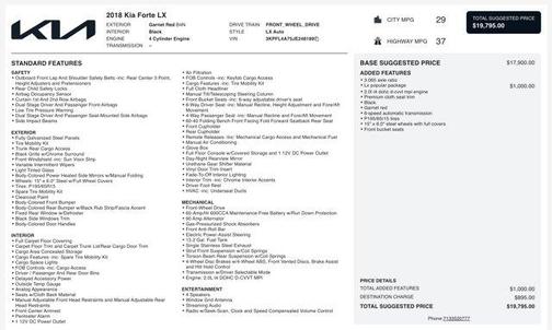2018 Kia Forte LX