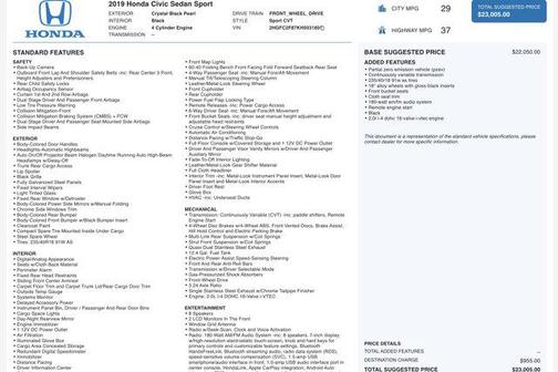 2019 Honda Civic Sport