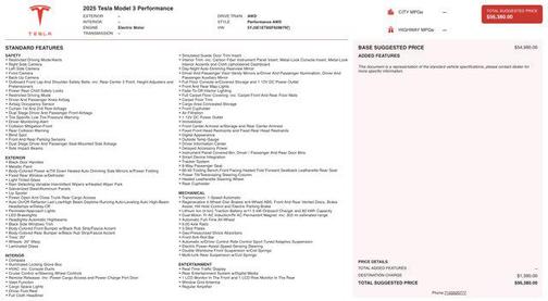 2025 Tesla Model 3 Performance