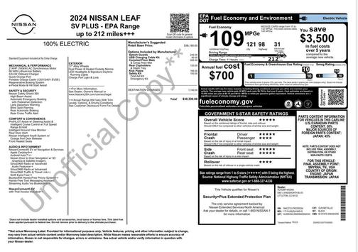 Gun Metallic 2024 Nissan Leaf SV PLUS