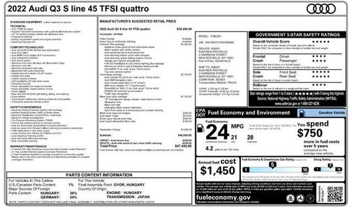 2022 Audi Q3 45 S line Premium Plus