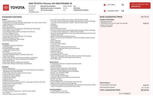 2020 Toyota 4Runner Nightshade Special Edition