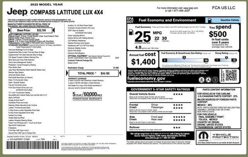 2022 Jeep Compass Latitude Lux