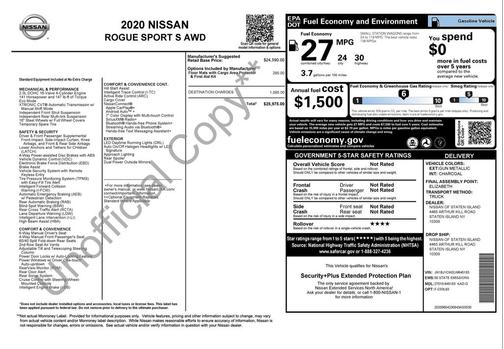 Gun Metallic 2020 Nissan Rogue Sport S