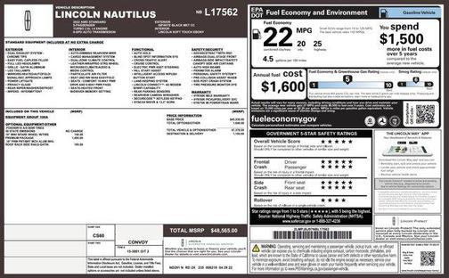 2022 Lincoln Nautilus Standard