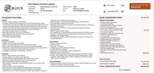 2014 Buick Enclave Leather