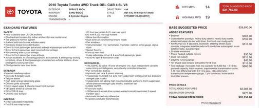2010 Toyota Tundra Grade