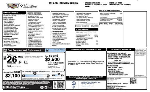 2023 Cadillac CT4 Premium Luxury