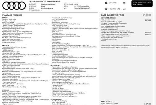 2018 Audi S6 4.0T Premium Plus