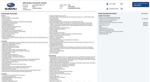 2025 Subaru Crosstrek Limited