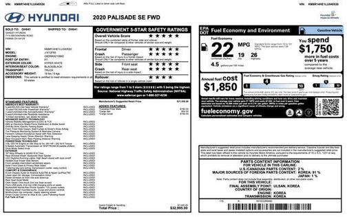 2020 Hyundai PALISADE SE