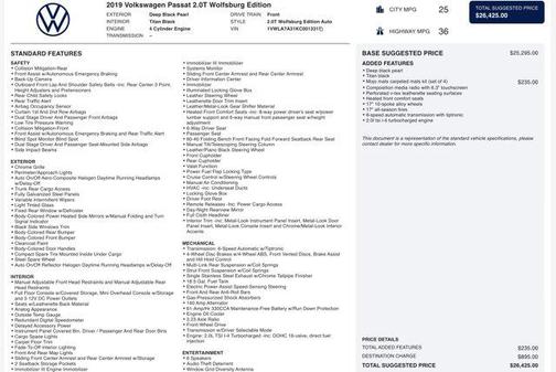 2019 Volkswagen Passat 2.0T Wolfsburg Edition