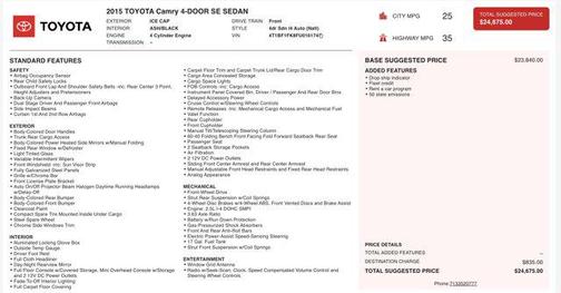 2015 Toyota Camry SE
