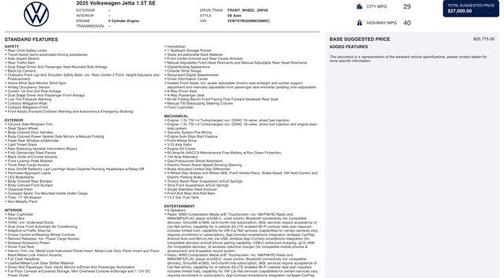 2025 Volkswagen Jetta 1.5T SE