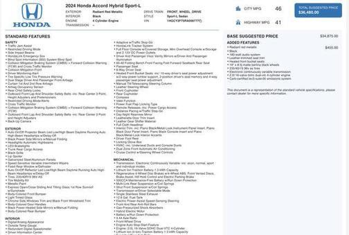 2024 Honda Accord Hybrid Base