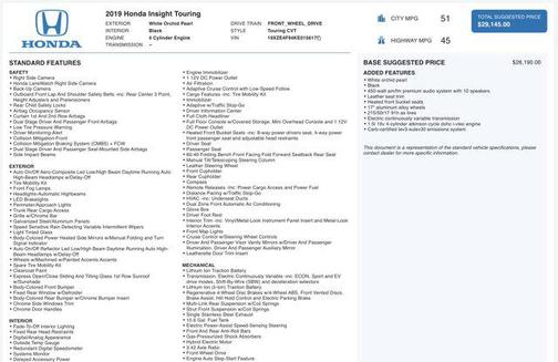 2019 Honda Insight Touring