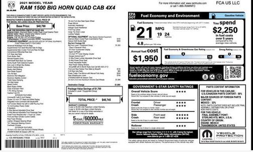 2021 RAM 1500 Big Horn/Lone Star