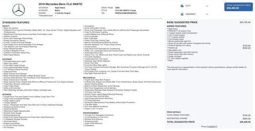 2018 Mercedes-Benz CLA 250 4MATIC