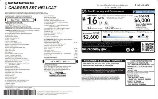 2017 Dodge Charger SRT Hellcat
