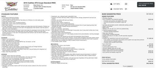 2016 Cadillac ATS 2.0L Turbo