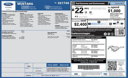 2015 Ford Mustang V6