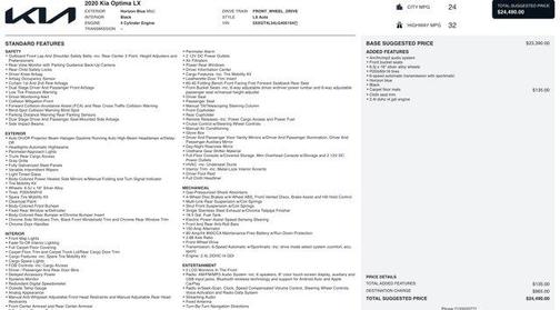 2020 Kia Optima LX
