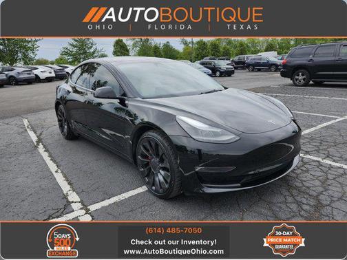 Solid Black 2023 Tesla Model 3 Performance