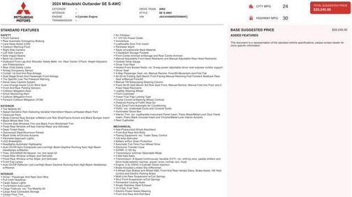 2024 Mitsubishi Outlander SE 2.5 S-AWC