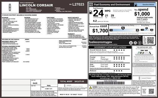 2021 Lincoln Corsair Standard