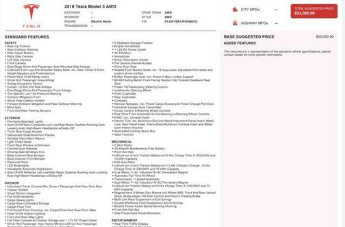 2018 Tesla Model 3 Long Range