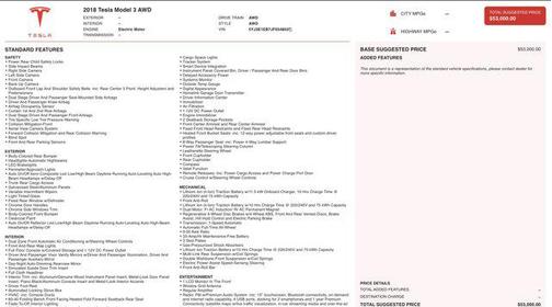 2018 Tesla Model 3 Long Range