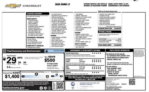 2020 Chevrolet Sonic FWD Sedan LT