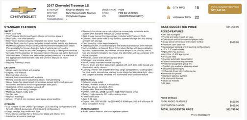 2017 Chevrolet Traverse LS