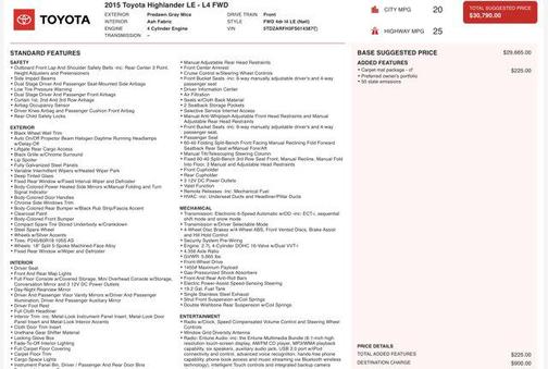 2015 Toyota Highlander LE