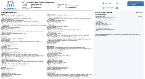 2021 Honda Pilot Touring 8-Passenger