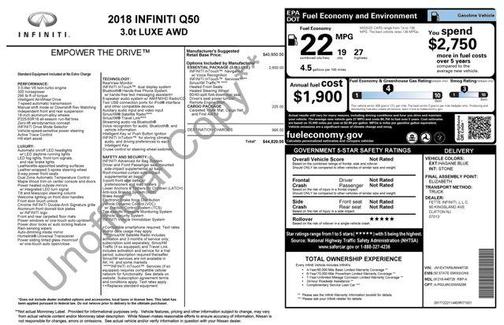 2018 INFINITI Q50 3.0t LUXE