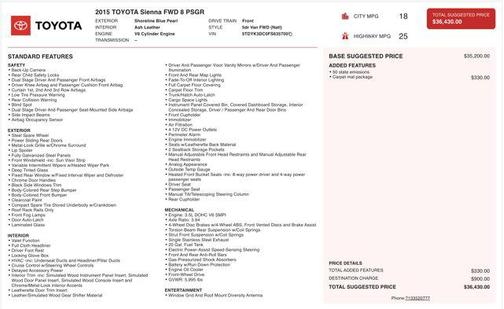 2015 Toyota Sienna XLE