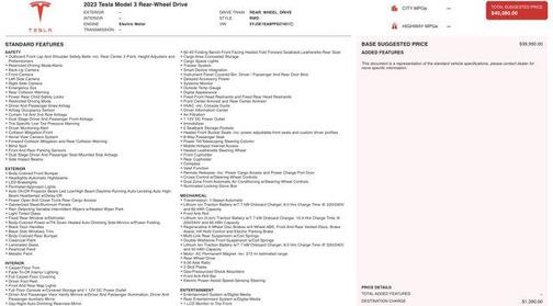 2023 Tesla Model 3 Standard Range