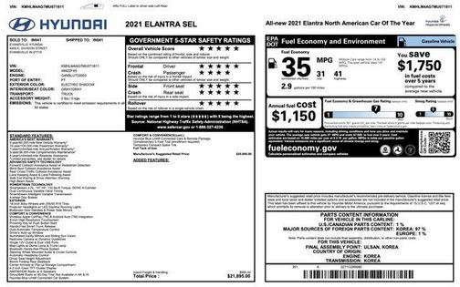 2021 Hyundai ELANTRA SEL