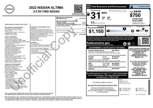2022 Nissan Altima 2.5 SV