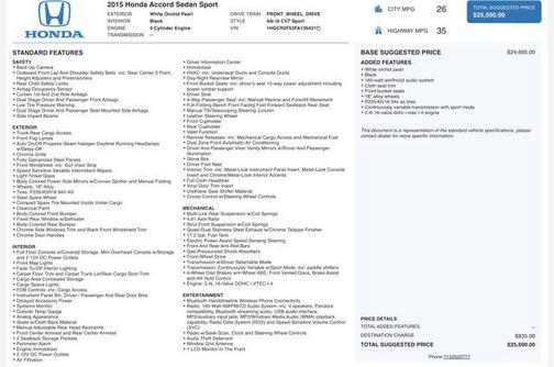 2015 Honda Accord Sport
