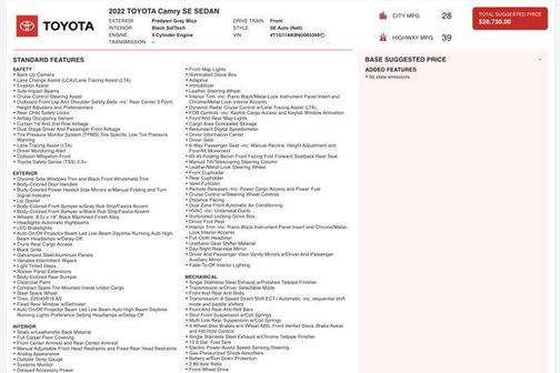 2022 Toyota Camry SE