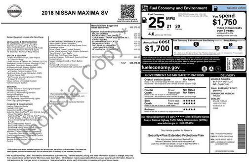 2018 Nissan Maxima 3.5 SV