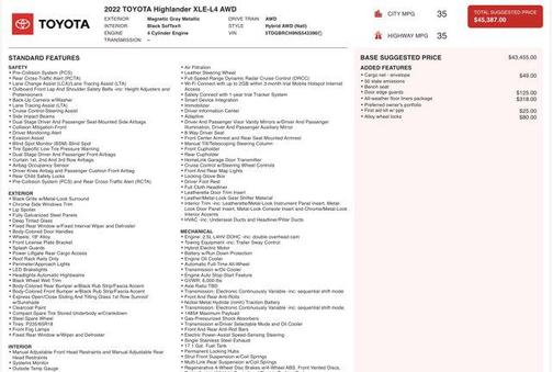 2022 Toyota Highlander Hybrid XLE