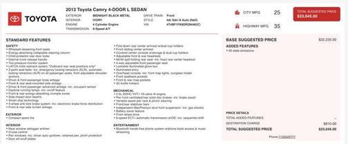 2013 Toyota Camry LE