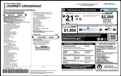 2020 Dodge Journey Crossroad