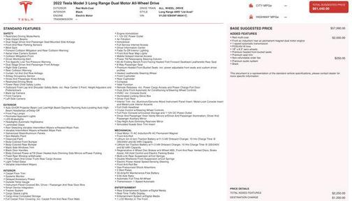 2022 Tesla Model 3 Long Range