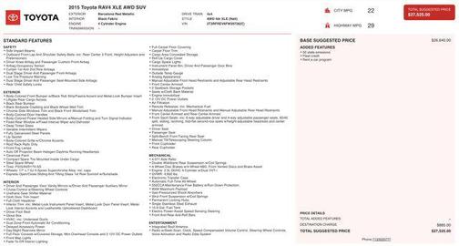 2015 Toyota RAV4 XLE