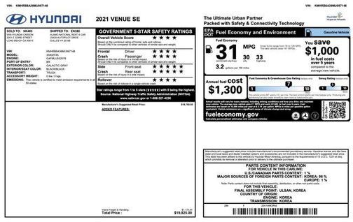 2021 Hyundai VENUE SE