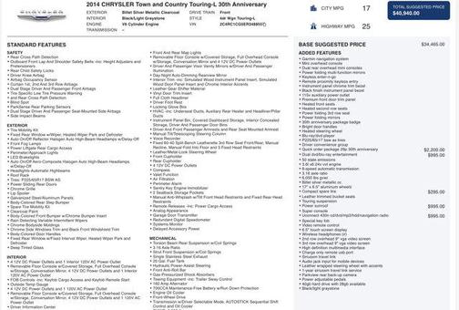 2014 Chrysler Town & Country Touring-L